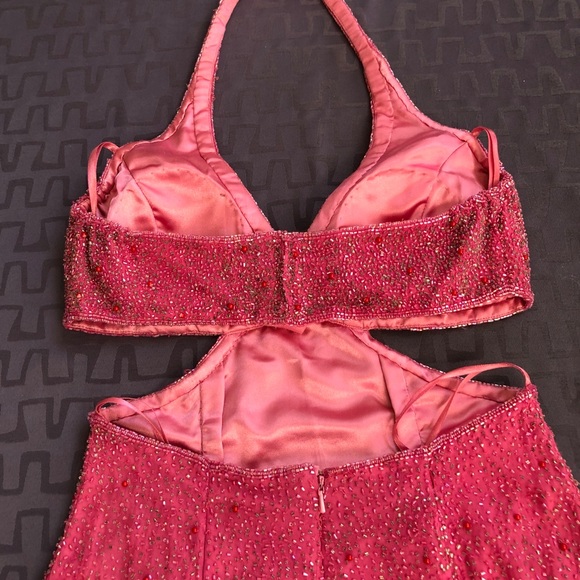 Scala Pink Strapless Formal Gown - Picture 8 of 16